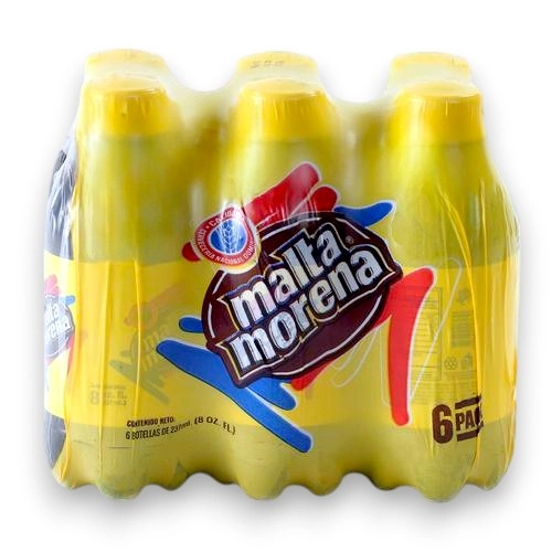 Malta Morena 6 Pack Plastica 8 OZ