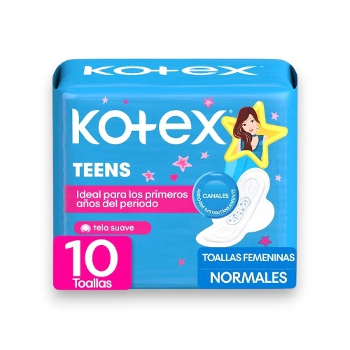 Kotex Teens Tela Suave 10/1
