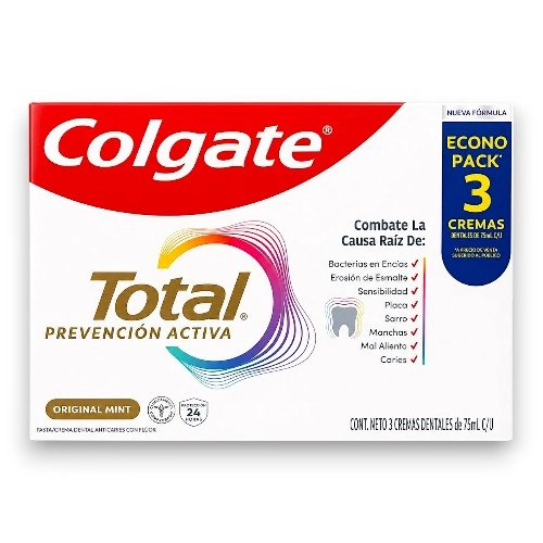 Colgate Total Prevencion Activa Original Mint 75 Ml 3/1