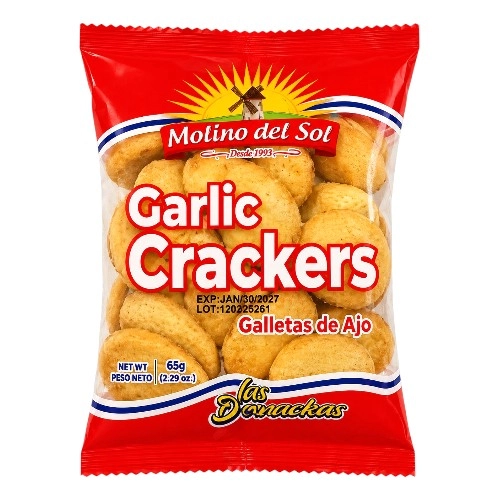 Molino del Sol Galletas De Ajo 60 Gr