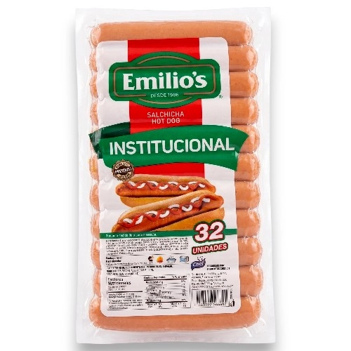 Emilio's Salchicha Hot Dog Institucional 32/1