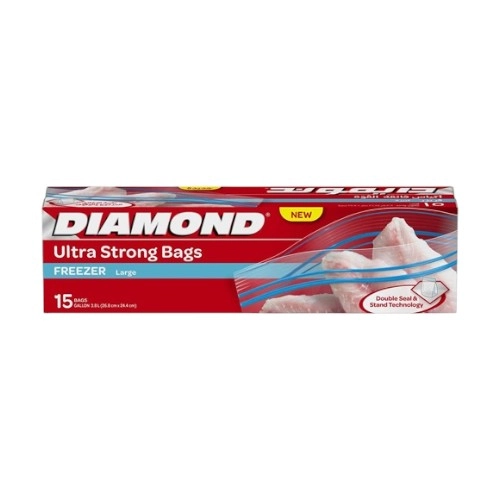 Diamond Ultra Strong Bags Freezer Large 15/1
