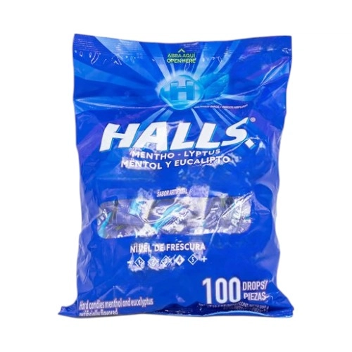 Halls Mentol y Eucalipto 100/1