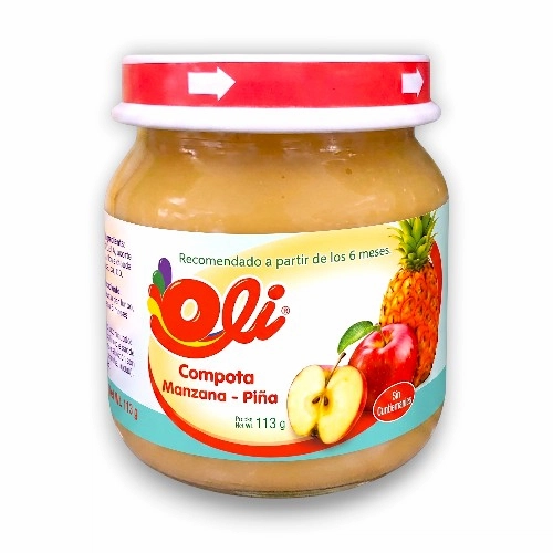 Oli Compota Manzana Y Piña Cristal 113 Gr