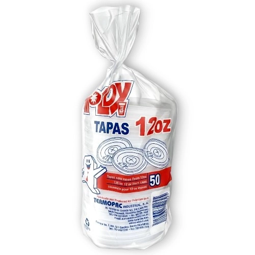 Moldy Tapas P/ Vaso Foam 12 Oz 50/1