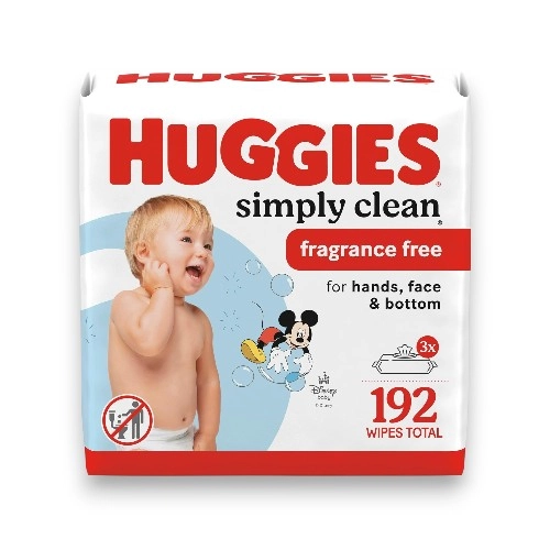 Huggies Simply Clean Wipes 192 Und