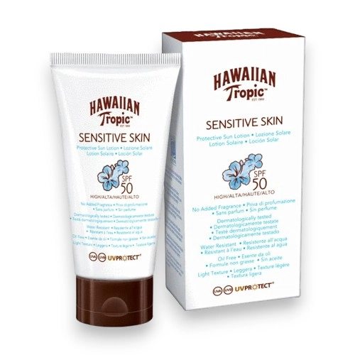 Hawaiian Tropic Sensitive Skin Facial Locion Protectora 50 FPS 60 Ml