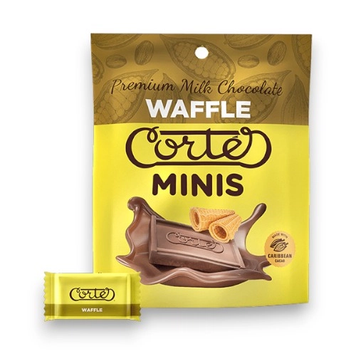 Cortes Waffle Chocolate Con Leche Minis 108 Gr