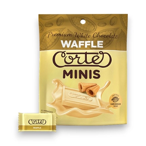 Cortes Waffle Chocolate Blanco Minis 108 Gr