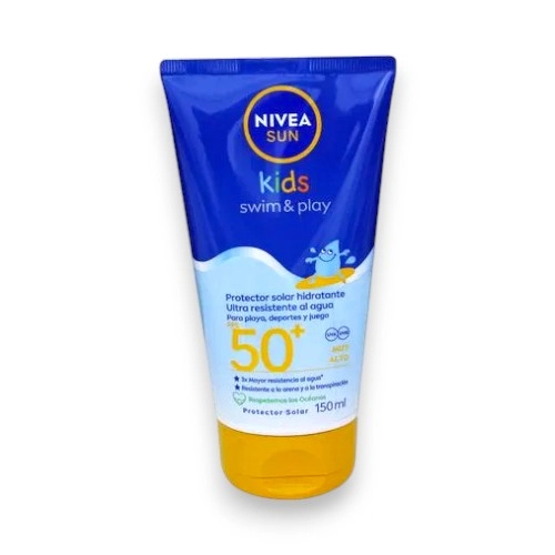 Nivea Sun Protector Solar Hidratante Kids Swim & Play 50+ FPS 150 Ml