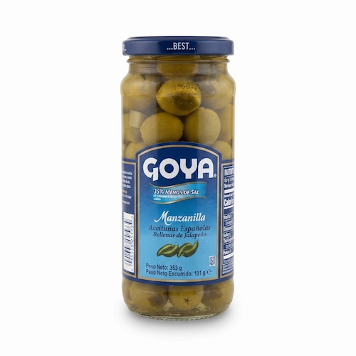 Goya Manzanilla Aceitunas Española R/Jalapeño 353 Gr