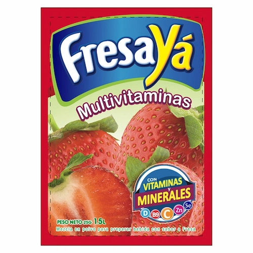Ya Jugos De Fresa 20 Gr