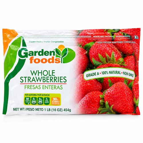Garden Foods Fresas Congeladas Paquete de 1 Lb