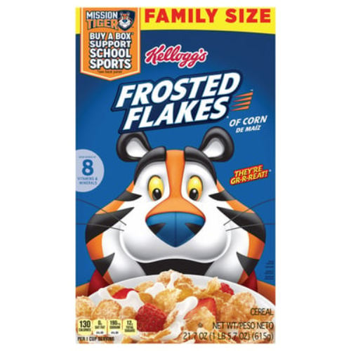 Kellogg's Cereal Frosted Flakes Family Size 21.7 Oz