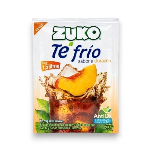 Zuko Te Frio En Polvo Sabor Durazno 25 Gr