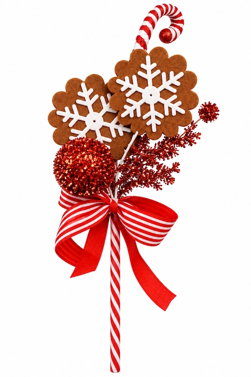 Adorno De Navidad Baston Rojo C/Brillo 2623