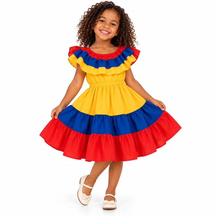 Disfraz De Colombia Niña 2-8